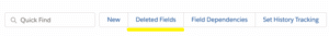 Salesforce Deleted Fields