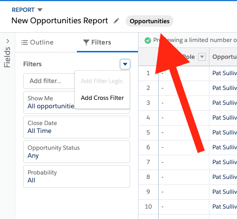 Cross Filters in apex