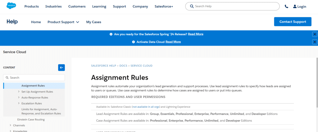 Case Assignment Rules in Salesforce