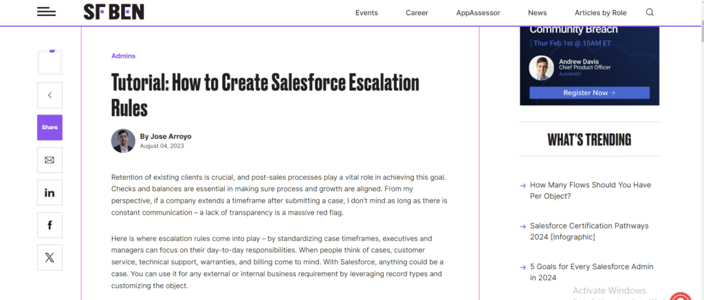 Escalation Rules in Salesforce