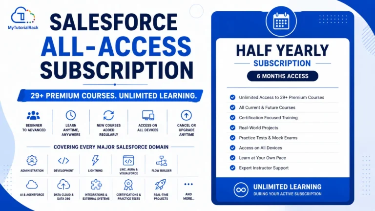 Half-Yearly Salesforce All-Access Subscription | Unlock 29+ Premium Courses
