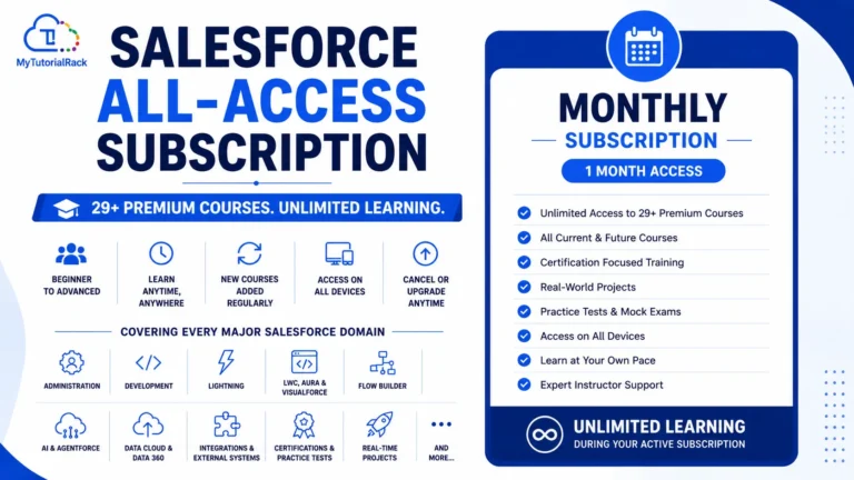 Monthly Salesforce All-Access Subscription | Unlock 29+ Premium Courses